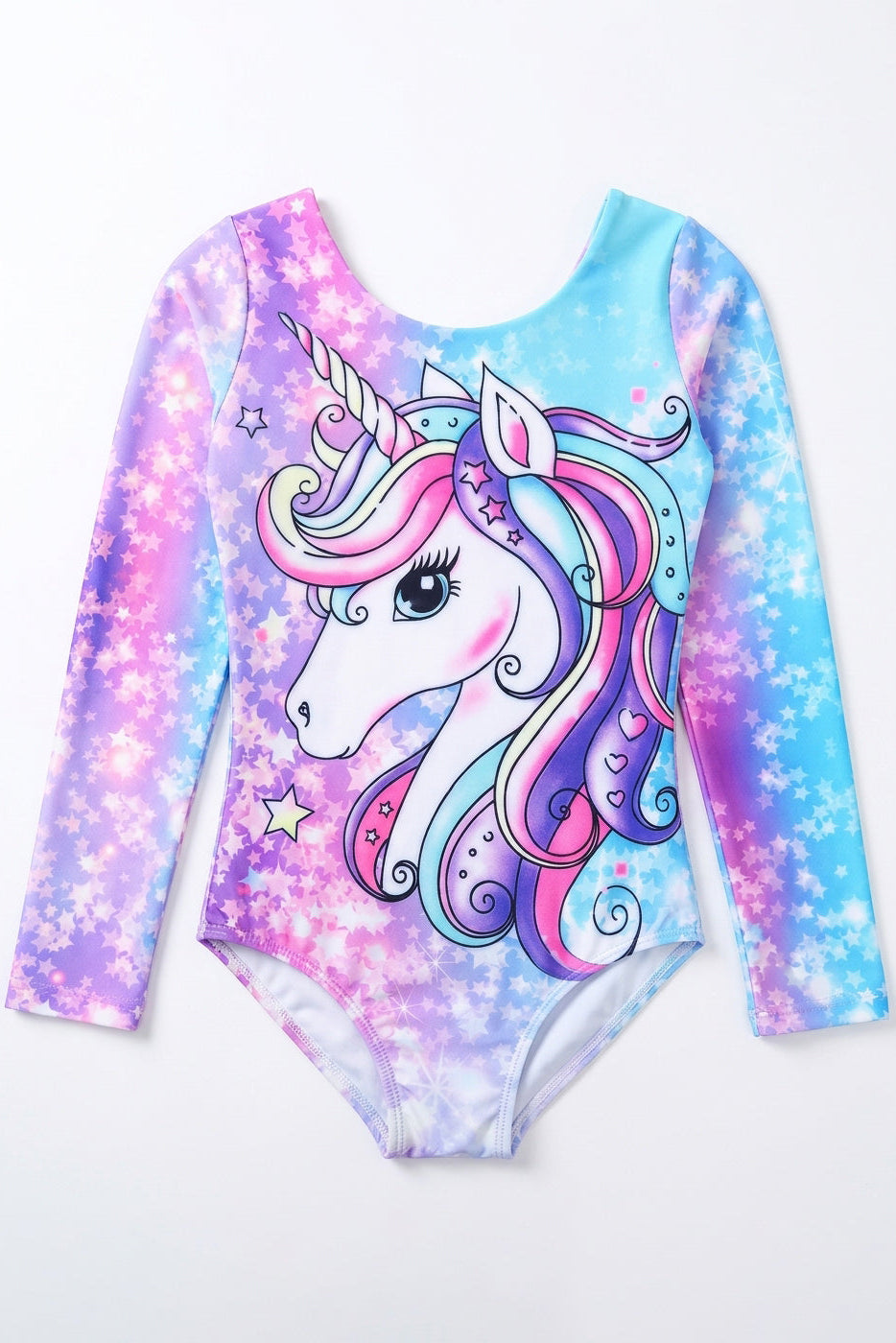 Vestido de Baño Entero Niña Manga Larga con Espalda Regulable