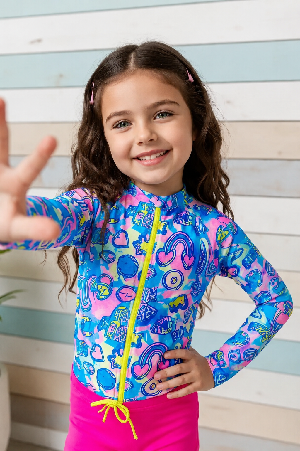 Vestido de Baño Niña Dos Piezas Buzo Manga Larga y Panty Cachetero – Little Princess