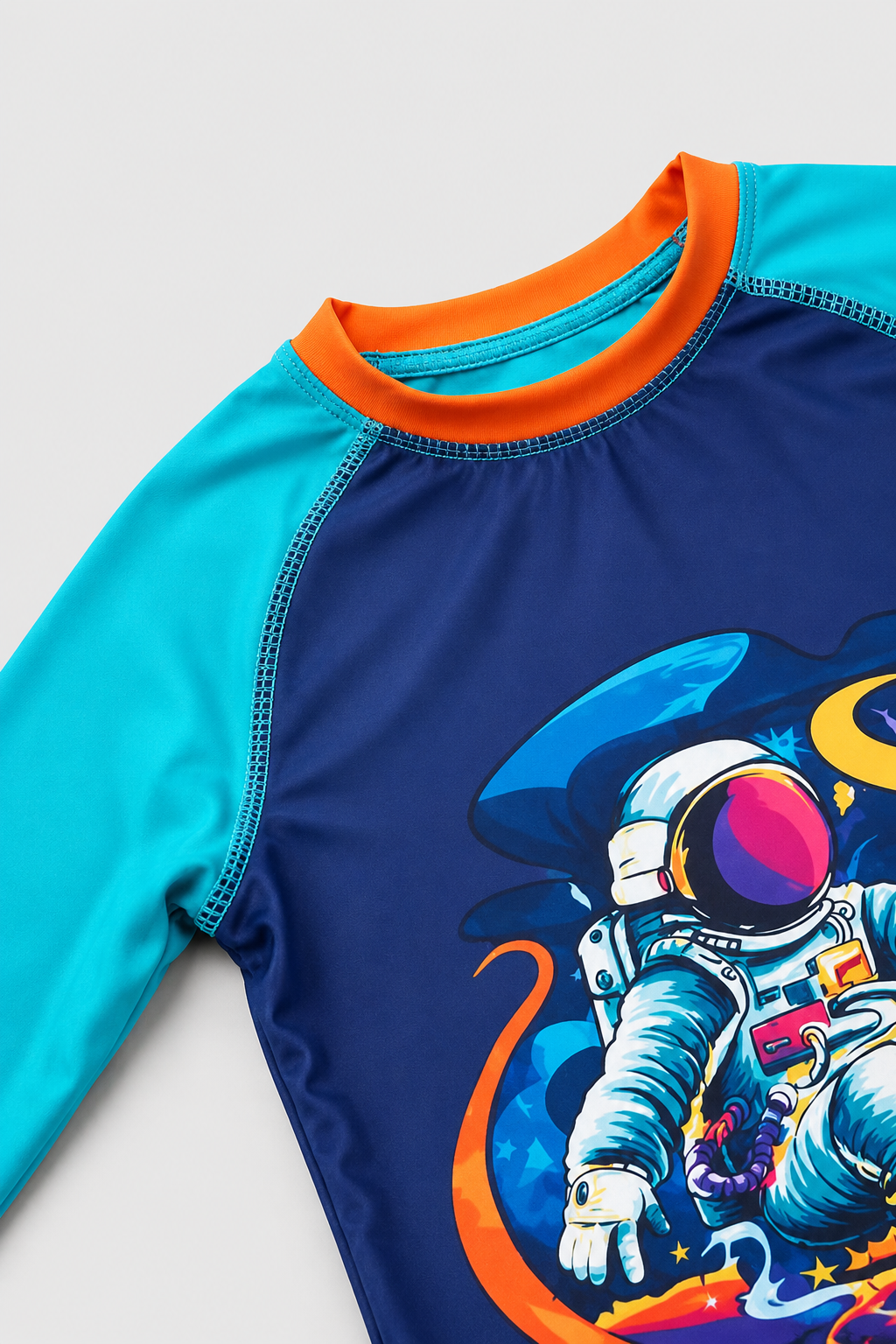 Traje de Baño Niño Dos Piezas Manga Larga y Short - Astronautas