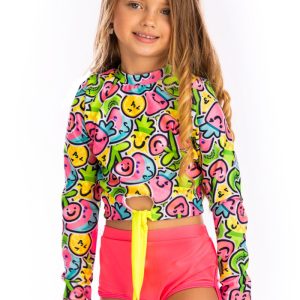 Vestido de baño para niña - dos piezas - cachetero y buzo - Frutal