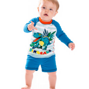 Vestido De Baño Niño Conjunto Manga Larga y Bóxer Dino