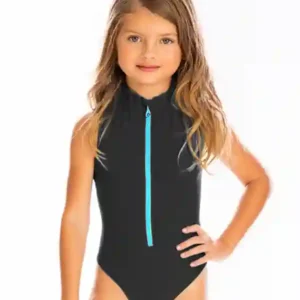 Vestido de baño Deportivo para niña Manga sisa con cremallera